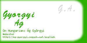 gyorgyi ag business card
