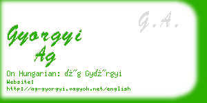 gyorgyi ag business card